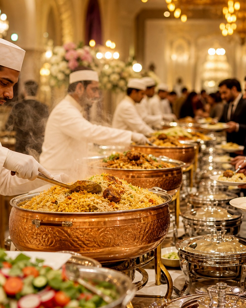 Premium wedding and event catering with elegant South Asian cuisine by Shaheryar Foods