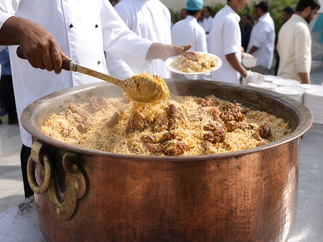 Large daig biryani for community serving