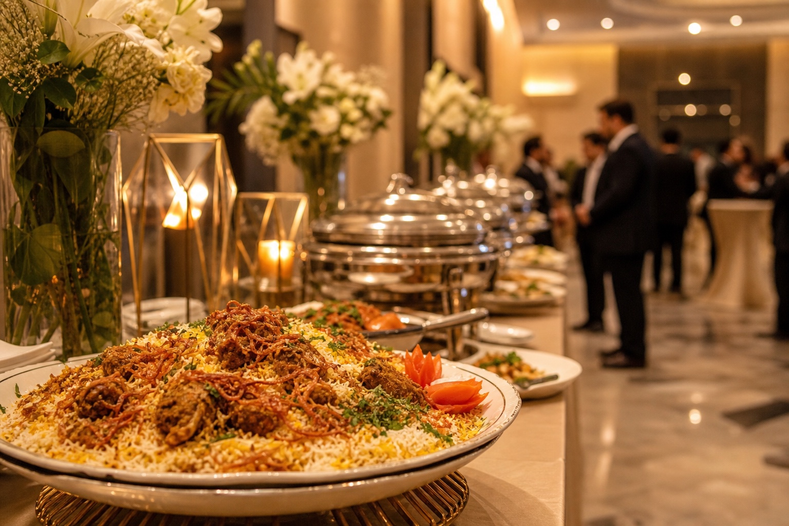 Elegant corporate dinner buffet catering by Shaheryar Foods
